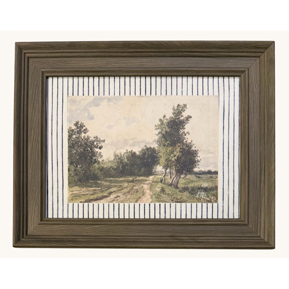 Petal Lane Home Provence Landscape Framed Canvas Art 10x8 Country Scenery